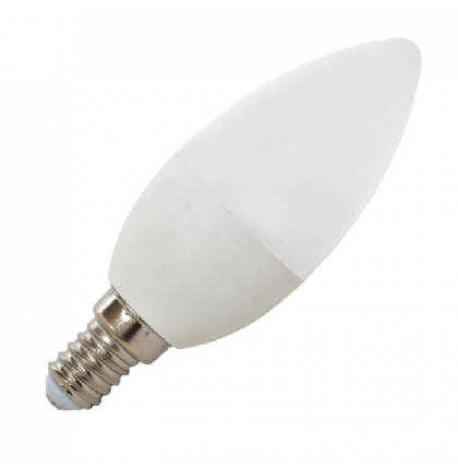 LED žárovka svíčka E14 C37 teplá bílá 7W 595Lm - Ecolite